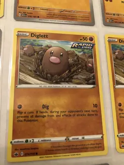 Lot of 7 Diglett and Dugtrio Pokemon Cards - Image 4