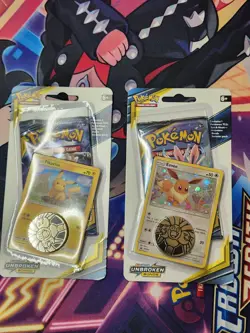 Pokemon Unbroken Bonds Single Blister Pack X2 Eevee & Pikachu - Image 1