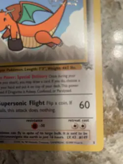 Dragonite #5 Black Star Promo 1999 Pokemon The First Movie Stamped MINT - Image 4