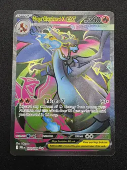 Mega Charizard X Ex 109/94 Ultra Rare Full Art Phantasmal Flames Pokemon Tcg NM - Image 1