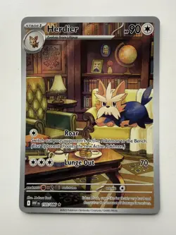 Pokemon - Herdier - 155/086 - SV White Flare - Illustration Rare - NM / M - Image 1