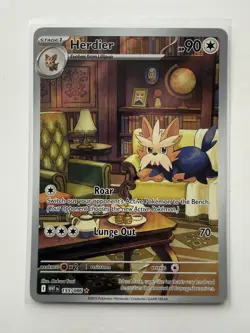 Pokemon - Herdier - 155/086 - SV White Flare - Illustration Rare - NM / M - Image 3