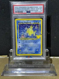 2021 Pokemon Celebrations 66/64 Shining Magikarp PSA 10 GEM MT - Image 1
