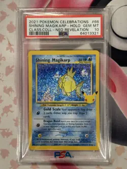 2021 Pokemon Celebrations 66/64 Shining Magikarp PSA 10 GEM MT - Image 3