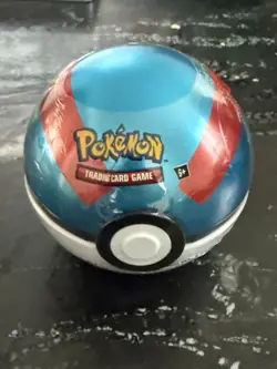 Pokemon Great Ball Poke Ball Tin 3 Packs & Coin TCG Sealed - Image 1