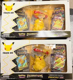 Pokemon TCG Celebrations Pikachu VMAX Premium Figure Collection Box: Lot of 2! - Image 1