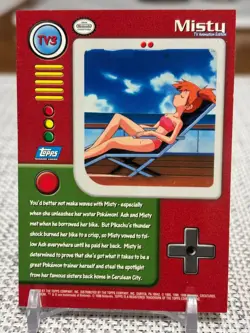 1999 Topps Pokemon Series 1 #TV3 Misty (TV Animation Edition) Blue Logo NM - Image 2