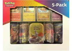 Pokemon TCG Kanto Power 5-Pack Mewtwo Mini Tin Set Sealed - Image 1