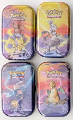 Lot (10) Pokemon Kanto Power Sealed Mini Tins w/ Display Box - Image 2