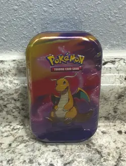 Pokemon TCG Kanto Power Mini Tin New Factory Sealed 2-Packs Dragonite Art - Image 1
