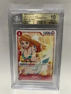 ONE PIECE SUPER PRE RELEASE ST01-007 NAMI - BGS 10 - Image 1