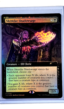2023 MTG Magic the Gathering Secret Lair Drop Foil #759 Skemfar Shadowsage NM - Image 1