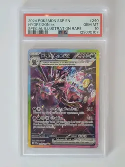 Pokemon TCG Hydreigon EX Surging Sparks SAR 240/191 Sir PSA 10 GEM MINT - Image 1