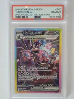 Pokemon TCG Hydreigon EX Surging Sparks SAR 240/191 Sir PSA 10 GEM MINT - Image 3