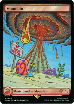 Mountain (Rainbow Foil) 1942 Secret Lair Drop - Spongebob Squarepants NM/M MTG - Image 1