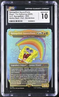2025 MTG Secret Lair SpongeBob Foil Spongebob Squarepants #1932 CGC 10 Gem Mint - Image 1
