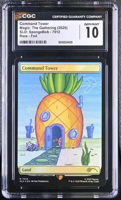Command Tower 7012 Foil Rare Secret Lair X SpongeBob MTG CGC Gem Mint 10 - Image 1