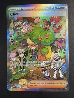 Pokemon TCG Clive Trainer #236/091 SV: Paldean Fates Special Illustration Rare - Image 1
