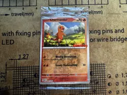 Pokemon TCG Charmander GameStop Exclusive Reverse Holo Promo Card 004/165 Sealed - Image 1