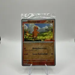 Pokemon TCG Charmander GameStop Exclusive Reverse Holo Promo Card 004/165 Sealed - Image 1
