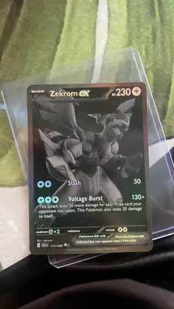 Zekrom Ex 172/086 Black Bolt Pokemon TCG English Mint Condition - Image 1