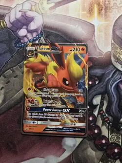 Flareon GX SM171 Sun & Moon Black Star Promo Holo Pokemon Card LP - Image 1
