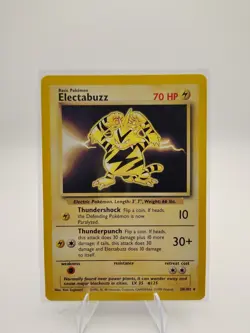 Pokemon TCG Electabuzz 20/102 Base Set Unlimited Rare WOTC Vintage Card LP/NM - Image 1