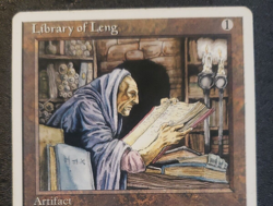 Library of Leng 4TH NM Artifact Uncommon MAGIC THE GATHERING CARD (DS3D1B2) - Image 3