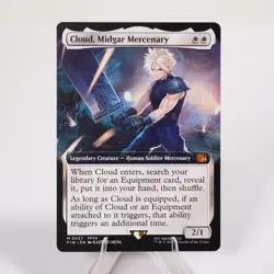 Cloud, Midgar Mercenary Extended Art 427 Regular Final Fantasy MTG NM See Video - Image 1