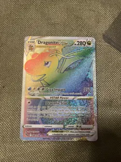 Pokemon Go Card TCG Dragonite VSTAR 081/078 Rainbow Secret Rare - Image 1