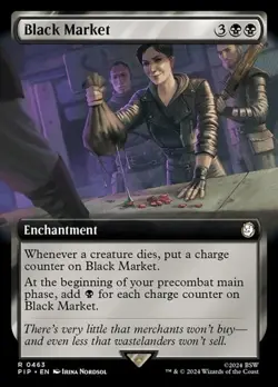 Black Market - Extended Art PIP NM MTG - Image 1