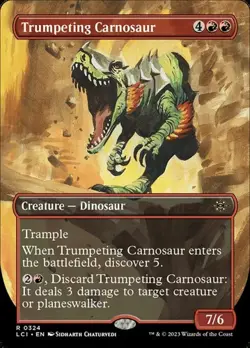 Trumpeting Carnosaur - Extended Art LCI NM MTG - Image 1