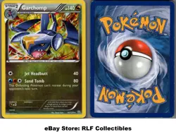 2012 Pokemon, B&W Dragons Exalted Deck Ex, #91/124 Garchomp, Crack Ice Holo Rare - Image 1