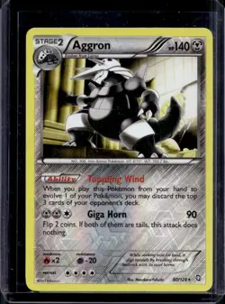 2012 Pokemon Black & White Dragons Exalted Aggron Reverse Holo #80 - Image 1