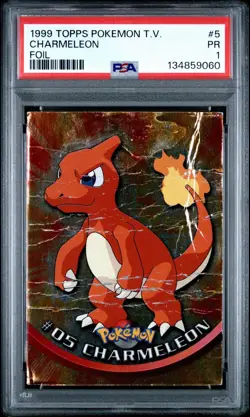 PSA 1 Charmeleon Foil #5 1999 Topps Pokemon T.V. PR - Image 1