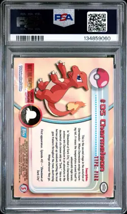 PSA 1 Charmeleon Foil #5 1999 Topps Pokemon T.V. PR - Image 2
