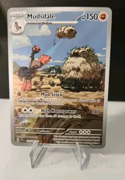 Pokemon TCG Mudsdale Illustration Rare 175/162 Temporal Forces NM- - Image 2