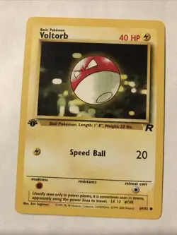 Pokemon TCG Voltorb Team Rocket 69/82 Regular 1st Edition Common Card - Image 1