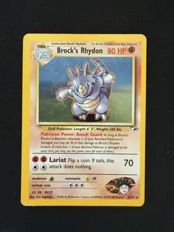 Brock’s Rhydon 2/132 - Holo Rare - Gym Heroes - WotC Pokemon - HP - Image 1