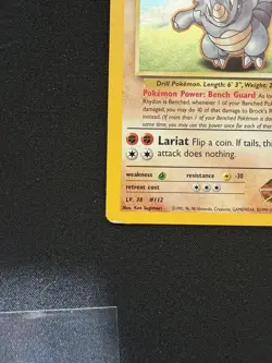 Brock’s Rhydon 2/132 - Holo Rare - Gym Heroes - WotC Pokemon - HP - Image 3