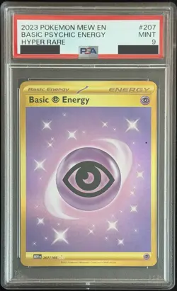 Pokemon TCG Basic Psychic Energy 207/165 Scarlet & Violet 151 Holo PSA 9 MINT - Image 1