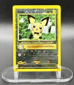 Pichu 35/53 Reverse Holo Pokemon Wotc Promo 2001 Vintage Swirl NM - Image 2