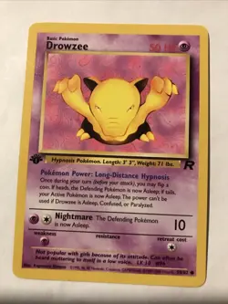 Pokemon TCG Drowzee Team Rocket 54/82 Regular 1st Edition Common Card - Image 1