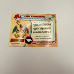 Charizard #06 Topps TV Animation Edition Black Logo 1999 Pokemon TCG MINT/NM - Image 2