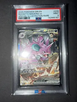 Pokemon Team Rocket's Nidoking ex Destined Rivals SIR #233 PSA 9 Mint - Image 1