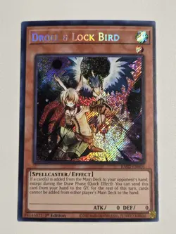 Droll & Lock Bird RA02-EN006 Secret Rare 1st Edition Yugioh Rarity Collection 2 - Image 1