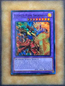 Yugioh Ultimate Flame Swordsman MZMI-EN004 Super Rare 1st Ed NM - Image 1
