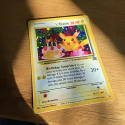 STICKER of Pokemon TCG Birthday Pikachu #24 2001 Promo Black Star Card *STICKER* - Image 1