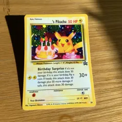 STICKER of Pokemon TCG Birthday Pikachu #24 2001 Promo Black Star Card *STICKER* - Image 5