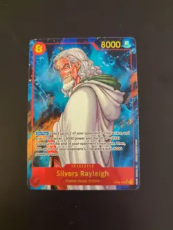SILVERS RAYLEIGH OP08-118 SEC Alt Art English Two Legends One Piece TCG - Image 1